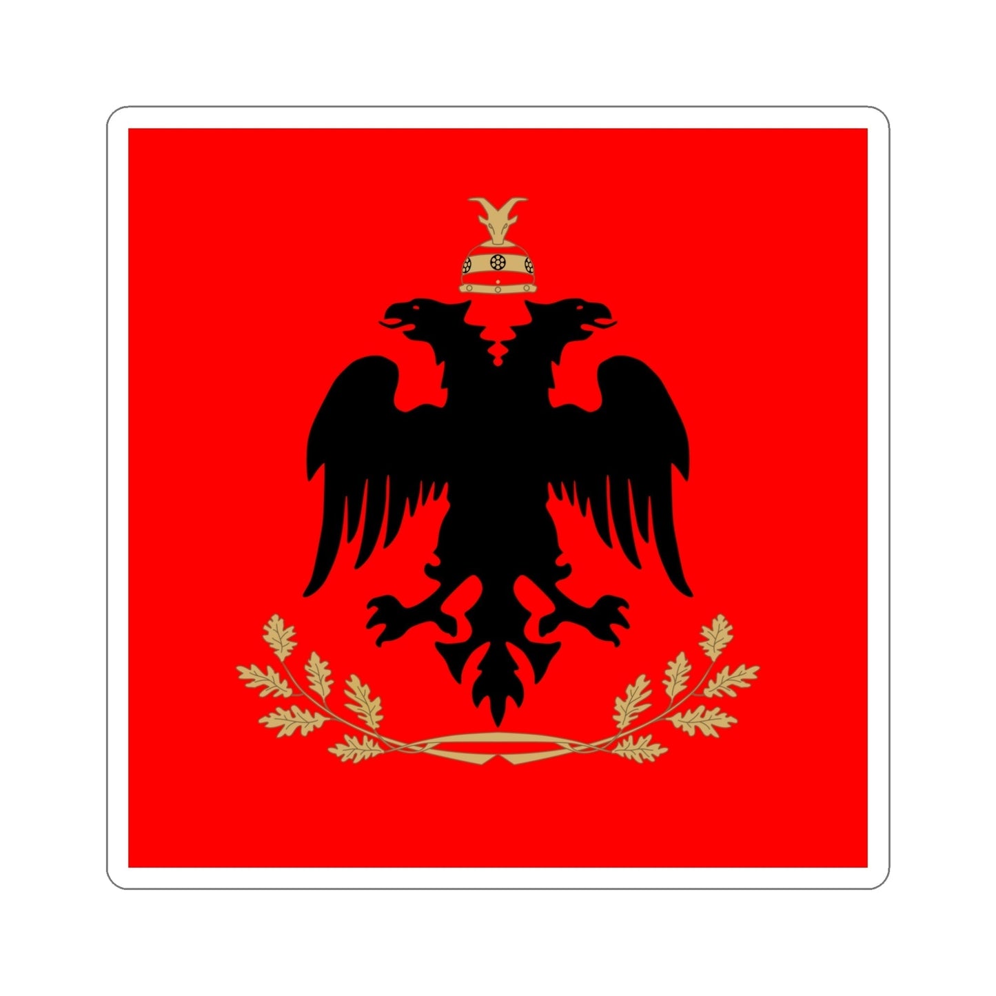 Flag of the President of Albania STICKER Vinyl Die-Cut Decal-5 Inch-The Sticker Space