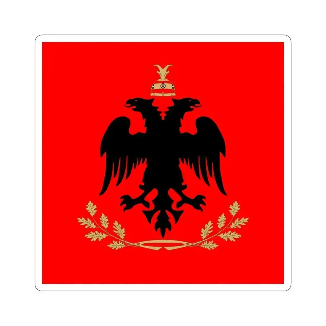 Flag of the President of Albania STICKER Vinyl Die-Cut Decal 5 Inch - The Sticker Space