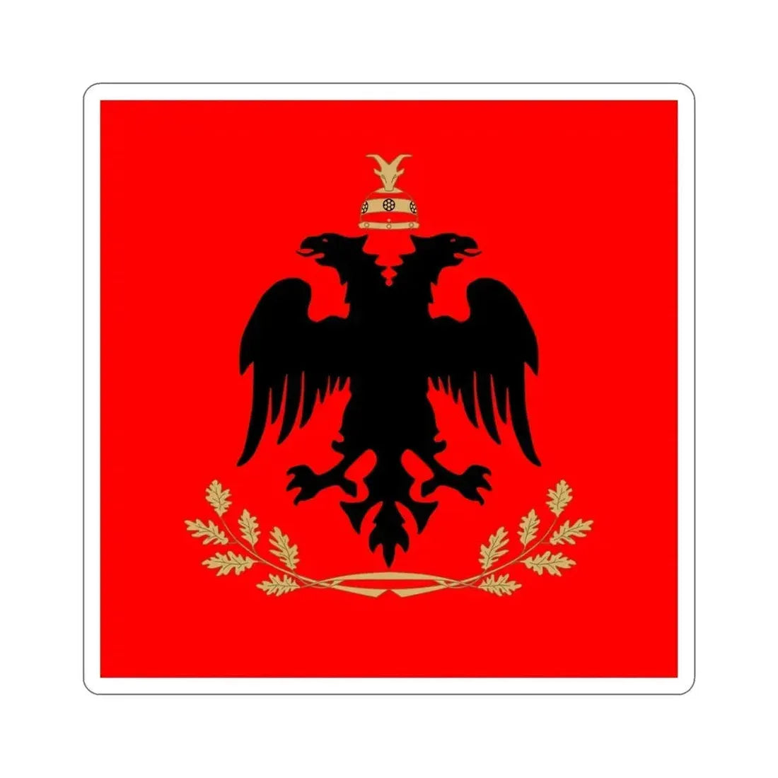 Flag of the President of Albania STICKER Vinyl Die-Cut Decal 5 Inch - The Sticker Space