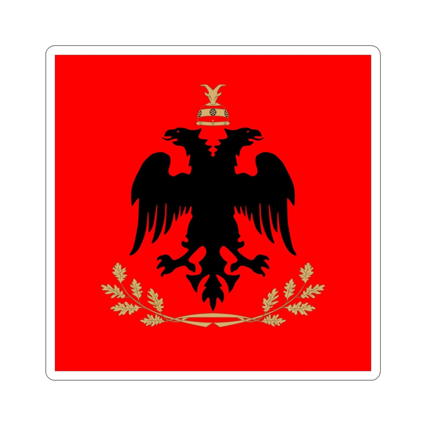 Flag of the President of Albania STICKER Vinyl Die-Cut Decal-6 Inch-The Sticker Space