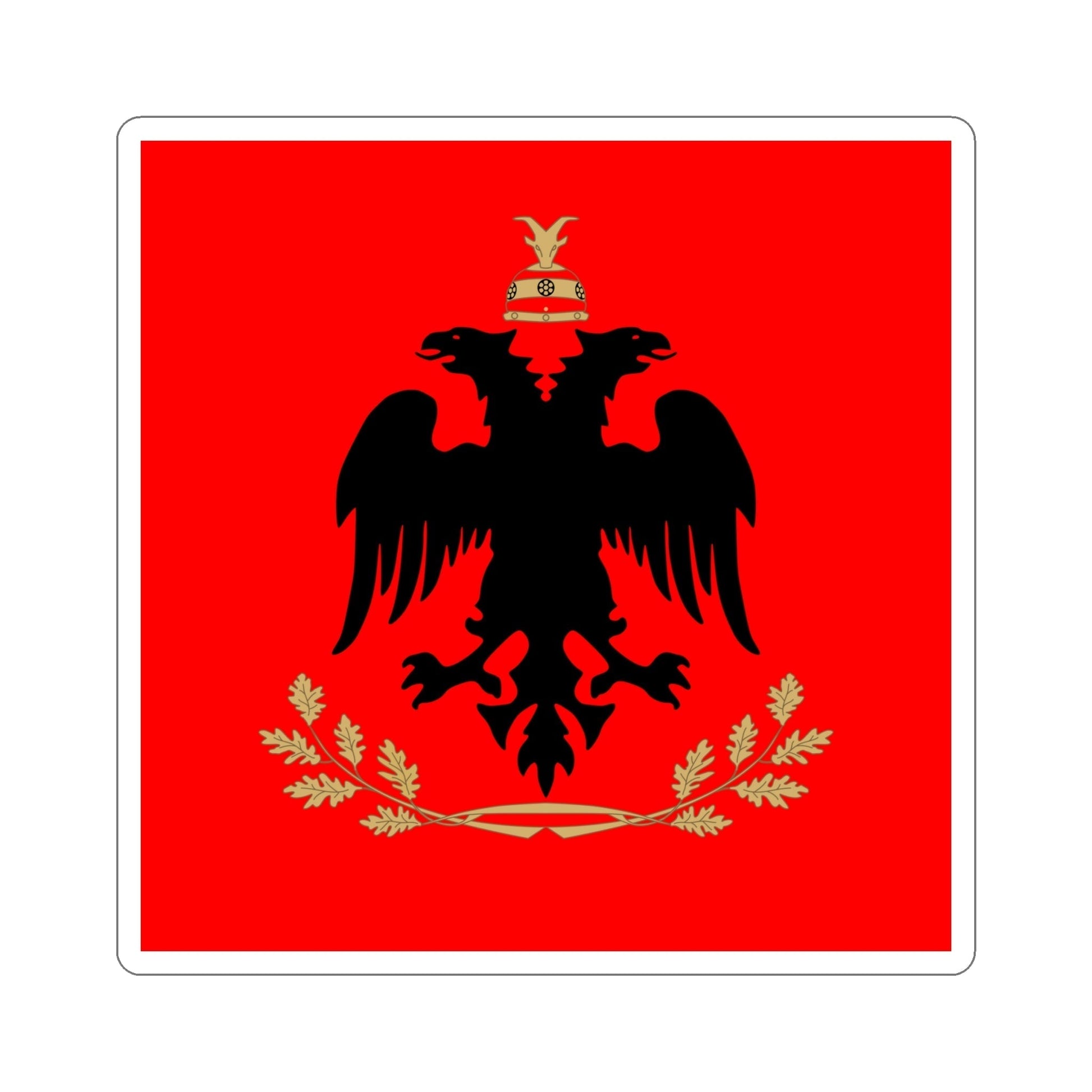 Flag of the President of Albania STICKER Vinyl Die-Cut Decal-6 Inch-The Sticker Space