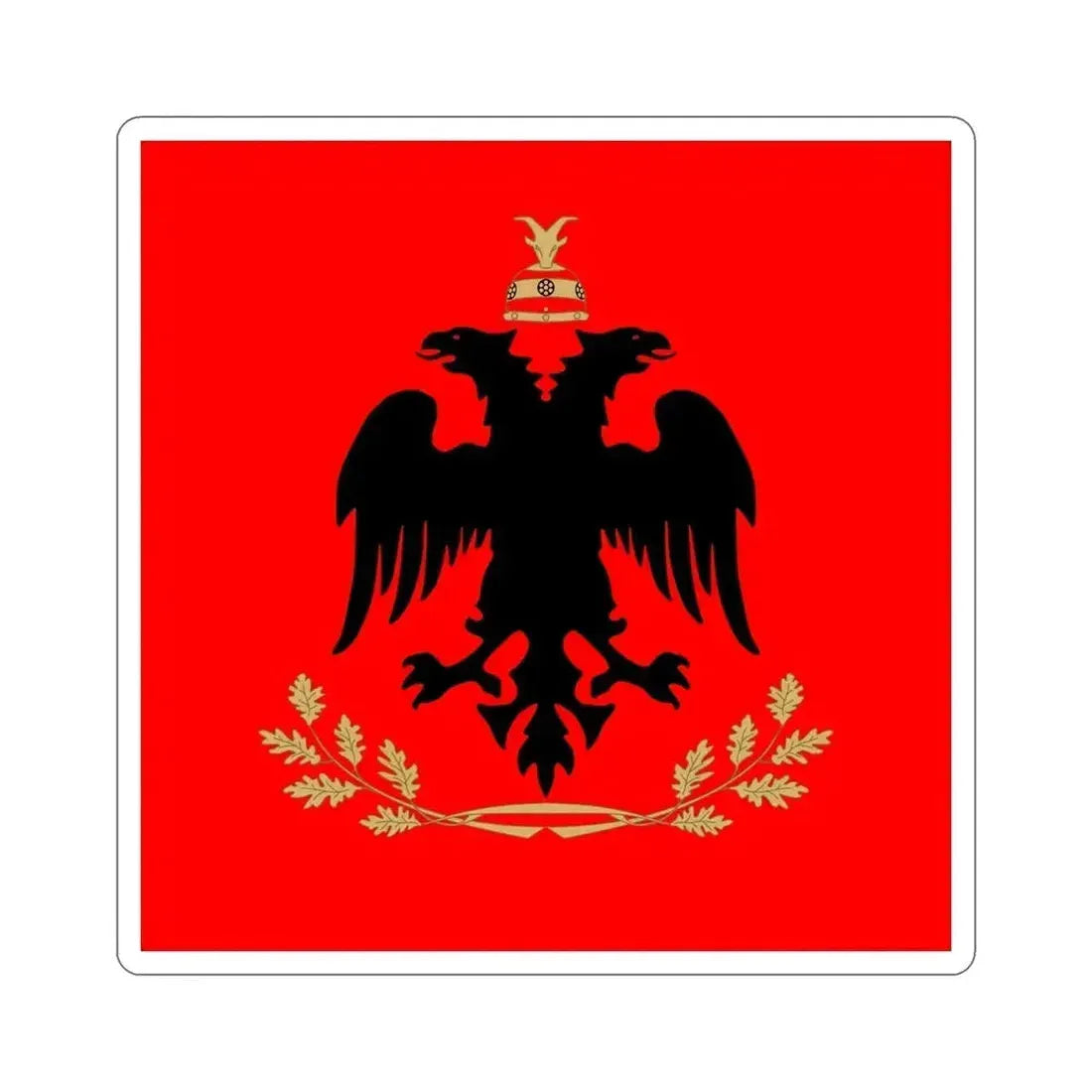 Flag of the President of Albania STICKER Vinyl Die-Cut Decal 6 Inch - The Sticker Space