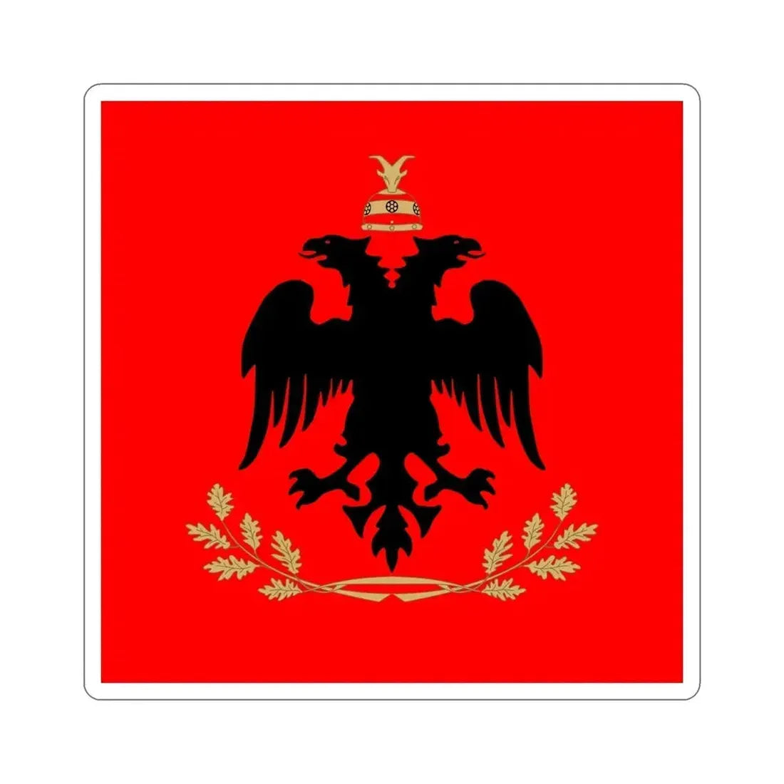 Flag of the President of Albania STICKER Vinyl Die-Cut Decal 6 Inch - The Sticker Space