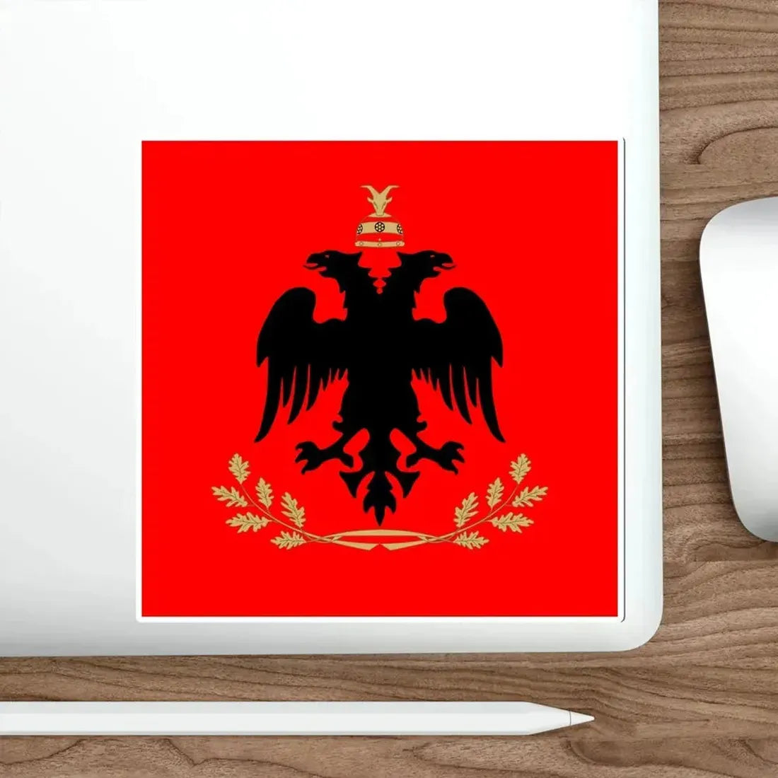 Flag of the President of Albania STICKER Vinyl Die-Cut Decal - The Sticker Space