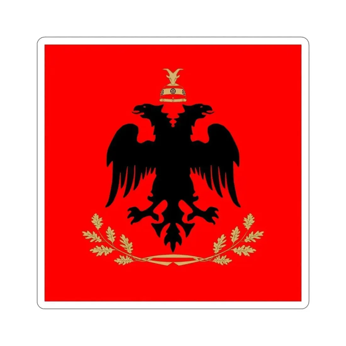 Flag of the President of Albania STICKER Vinyl Die-Cut Decal - The Sticker Space
