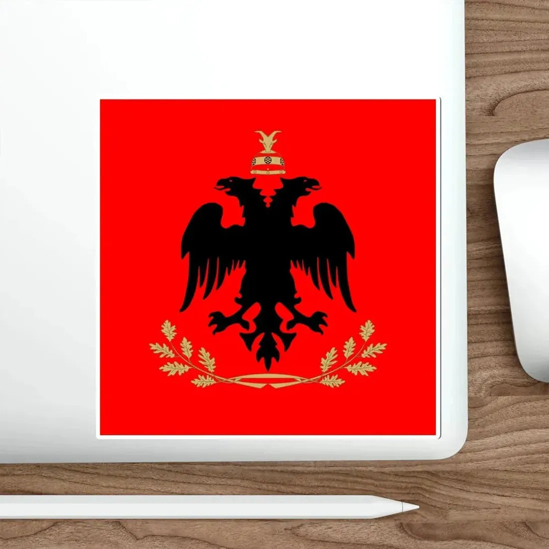 Flag of the President of Albania STICKER Vinyl Die-Cut Decal - The Sticker Space