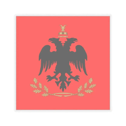 Flag of the President of Albania - STICKER Vinyl Kiss-Cut Decal 2 Inch Transparent - The Sticker Space