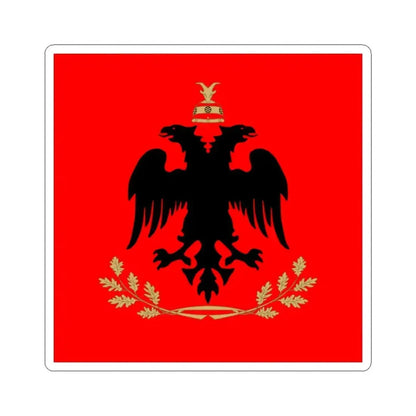 Flag of the President of Albania - STICKER Vinyl Kiss-Cut Decal 2 Inch White - The Sticker Space