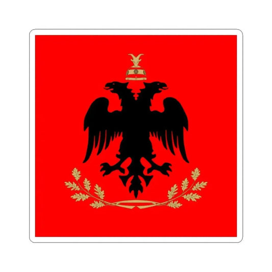 Flag of the President of Albania - STICKER Vinyl Kiss-Cut Decal 2 Inch White - The Sticker Space