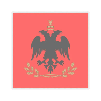 Flag of the President of Albania - STICKER Vinyl Kiss-Cut Decal 3 Inch Transparent - The Sticker Space
