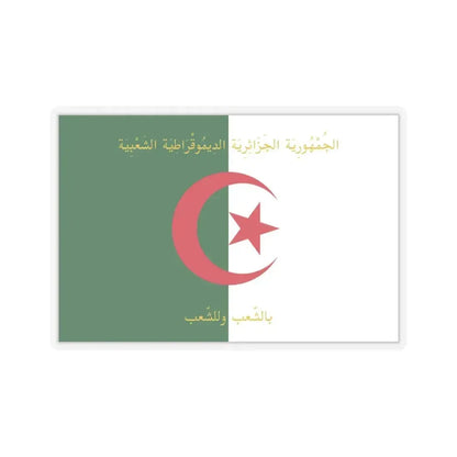 Flag of the President of Algeria - STICKER Vinyl Kiss-Cut Decal 6 Inch Transparent - The Sticker Space