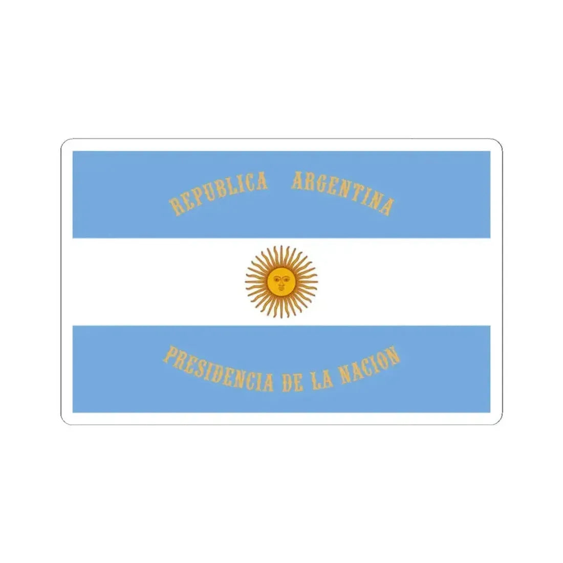 Flag of the President of Argentina (Argentina) STICKER Vinyl Kiss-Cut Decal 2 Inch White - The Sticker Space