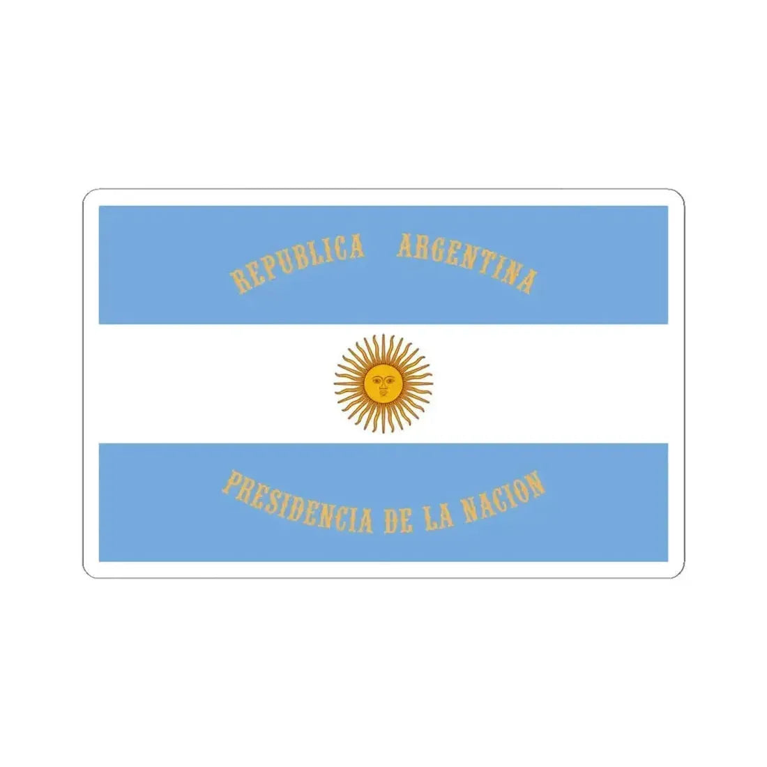 Flag of the President of Argentina (Argentina) STICKER Vinyl Kiss-Cut Decal 4 Inch White - The Sticker Space
