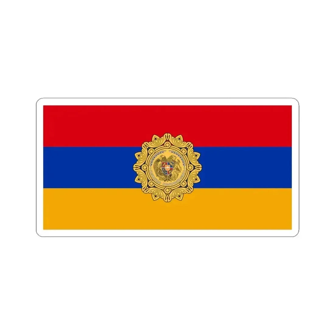 Flag of the President of Armenia (Armenia) STICKER Vinyl Kiss-Cut Decal 3 Inch White - The Sticker Space