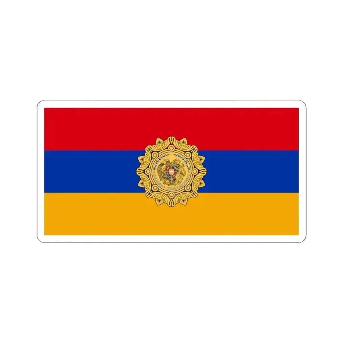 Flag of the President of Armenia (Armenia) STICKER Vinyl Kiss-Cut Decal 4 Inch White - The Sticker Space