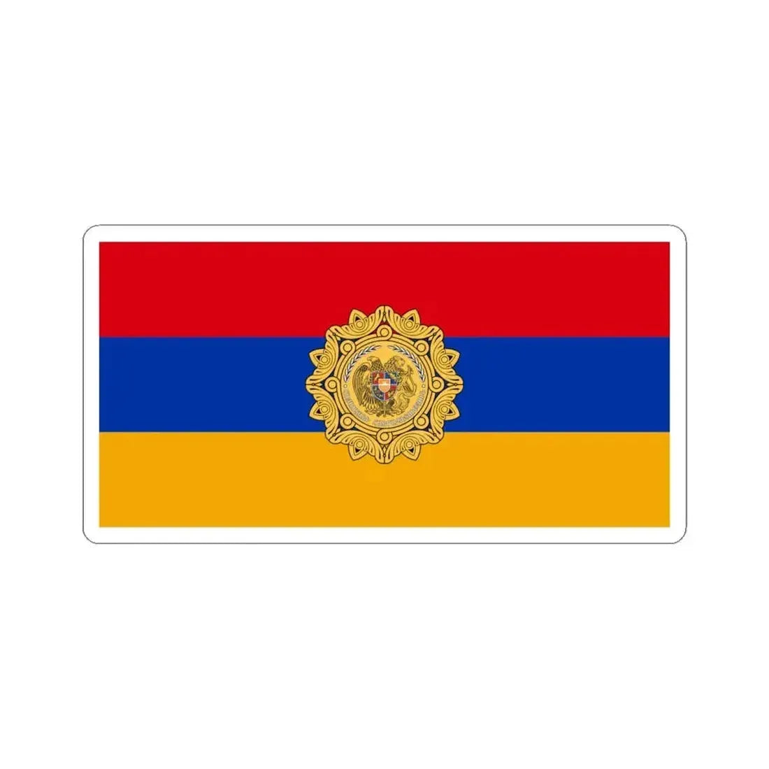 Flag of the President of Armenia (Armenia) STICKER Vinyl Kiss-Cut Decal 6 Inch White - The Sticker Space