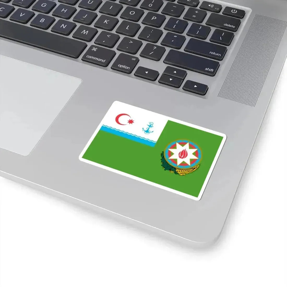 Flag of the President of Azerbaijan on board of a ship of the State Border Service (Azerbaijan) STICKER Vinyl Kiss-Cut Decal - The Sticker Space