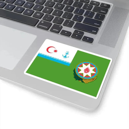 Flag of the President of Azerbaijan on board of a ship of the State Border Service (Azerbaijan) STICKER Vinyl Kiss-Cut Decal - The Sticker Space