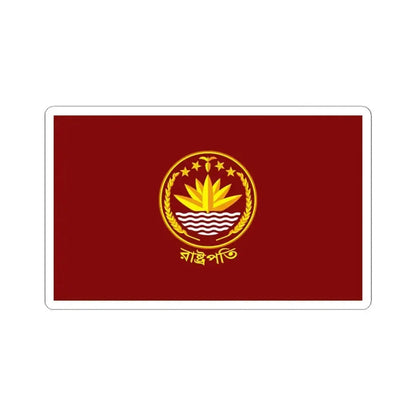 Flag of the President of Bangladesh (Bangladesh) STICKER Vinyl Kiss-Cut Decal 6 Inch White - The Sticker Space