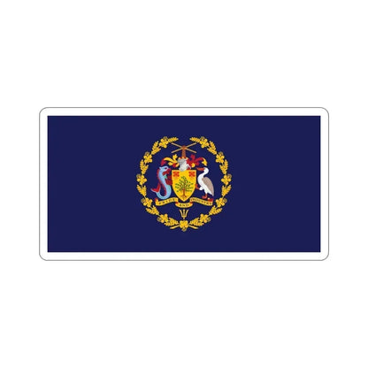 Flag of the President of Barbados STICKER Vinyl Die-Cut Decal 4 Inch - The Sticker Space