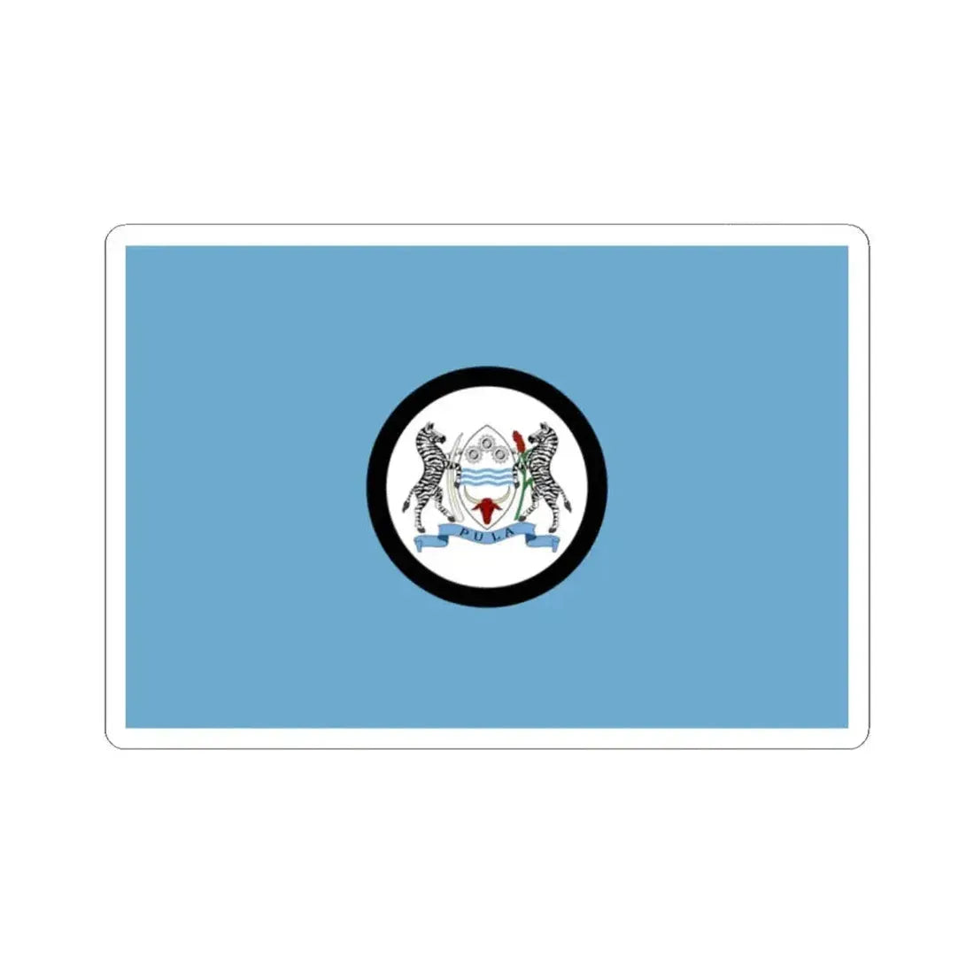 Flag of the President of Botswana (Botswana) STICKER Vinyl Kiss-Cut Decal 2 Inch White - The Sticker Space