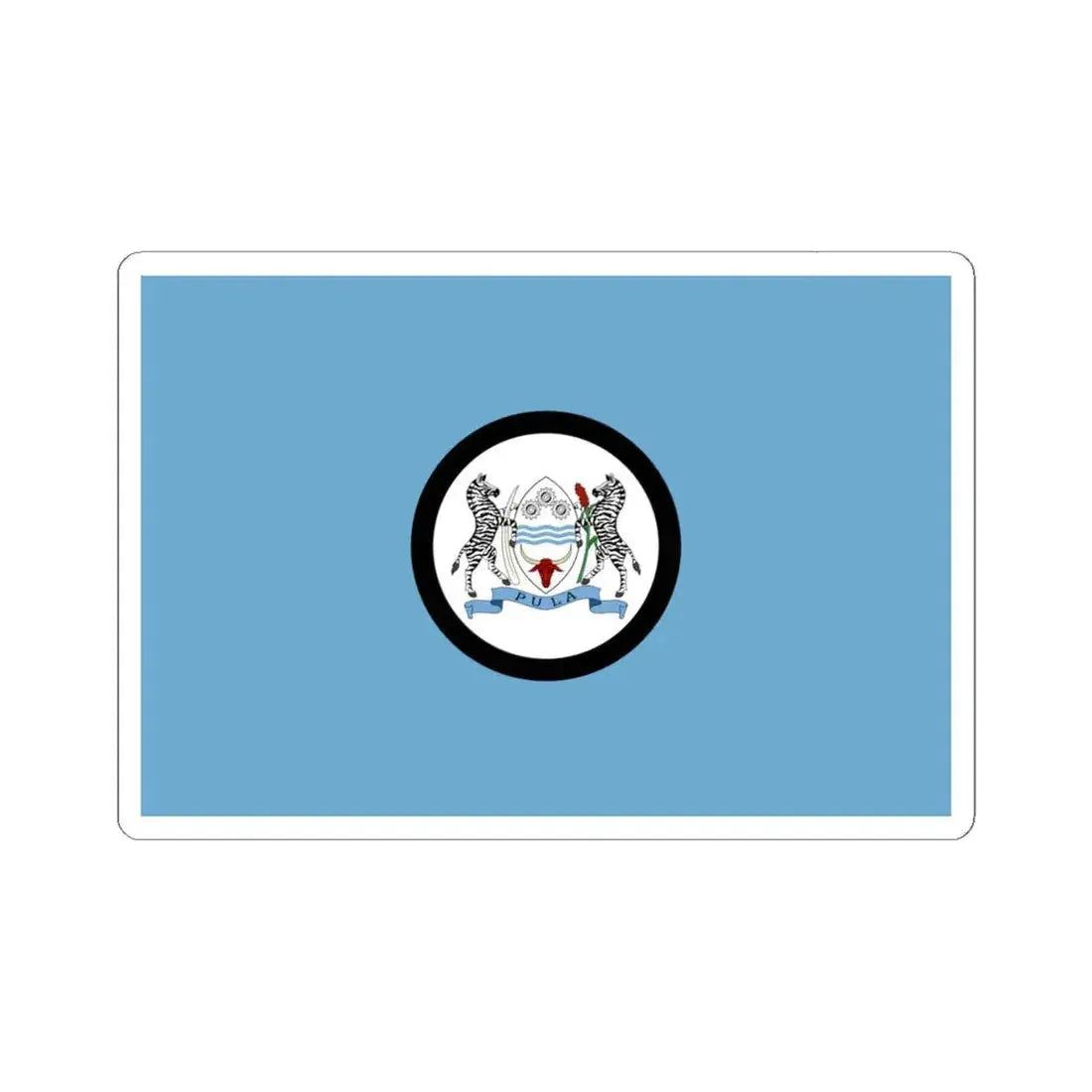 Flag of the President of Botswana (Botswana) STICKER Vinyl Kiss-Cut Decal 6 Inch White - The Sticker Space