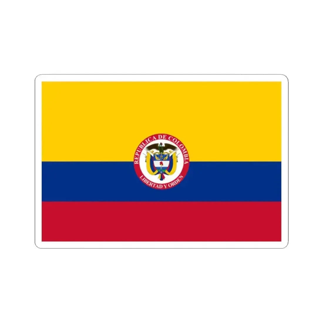 Flag of the President of Colombia (Colombia) STICKER Vinyl Kiss-Cut Decal 2 Inch White - The Sticker Space