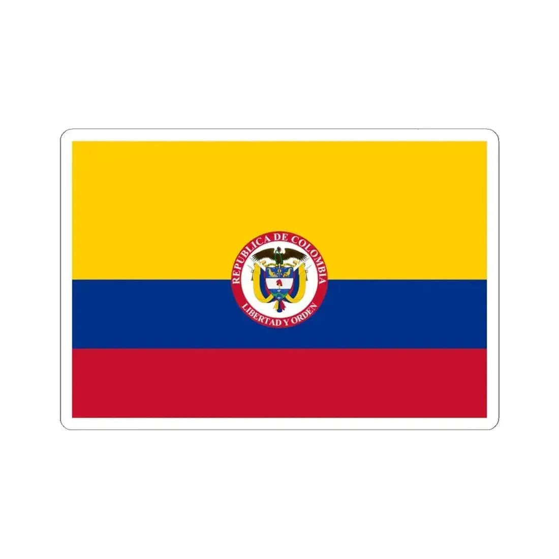 Flag of the President of Colombia (Colombia) STICKER Vinyl Kiss-Cut Decal 6 Inch White - The Sticker Space