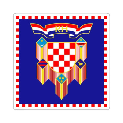 Flag of the President of Croatia (Croatia) STICKER Vinyl Kiss-Cut Decal 2 Inch White - The Sticker Space