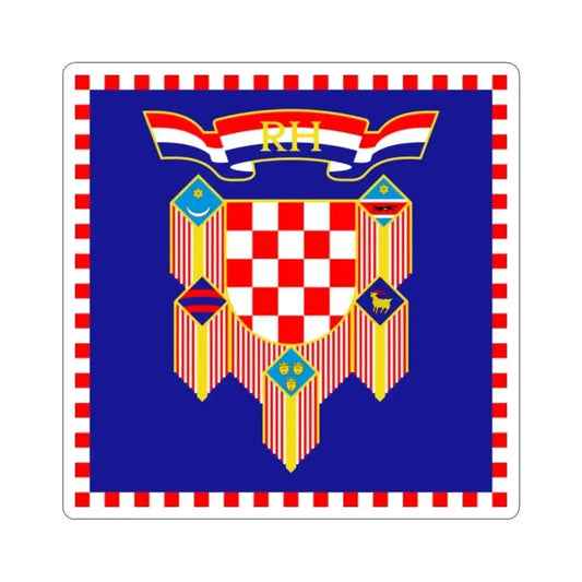 Flag of the President of Croatia (Croatia) STICKER Vinyl Kiss-Cut Decal 2 Inch White - The Sticker Space