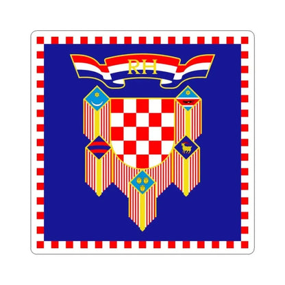 Flag of the President of Croatia (Croatia) STICKER Vinyl Kiss-Cut Decal 3 Inch White - The Sticker Space