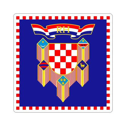Flag of the President of Croatia (Croatia) STICKER Vinyl Kiss-Cut Decal 6 Inch White - The Sticker Space
