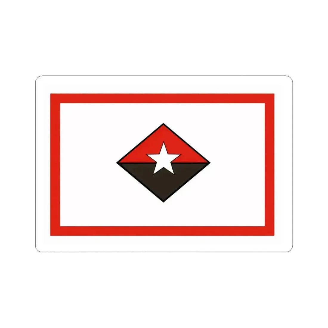Flag of the President of Cuba Commander-in-Chief (Cuba) STICKER Vinyl Kiss-Cut Decal 3 Inch White - The Sticker Space