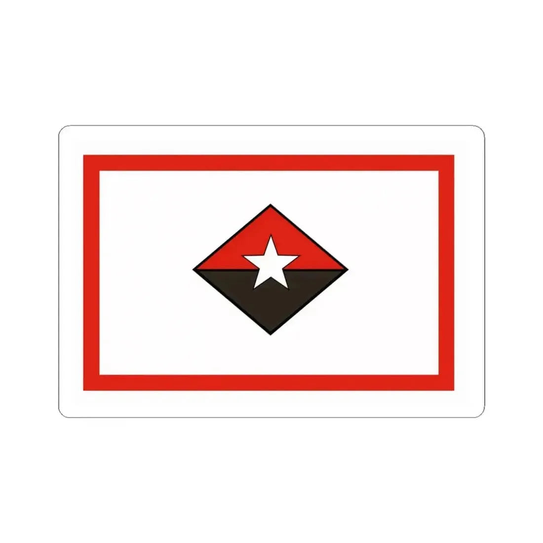 Flag of the President of Cuba Commander-in-Chief (Cuba) STICKER Vinyl Kiss-Cut Decal 4 Inch White - The Sticker Space