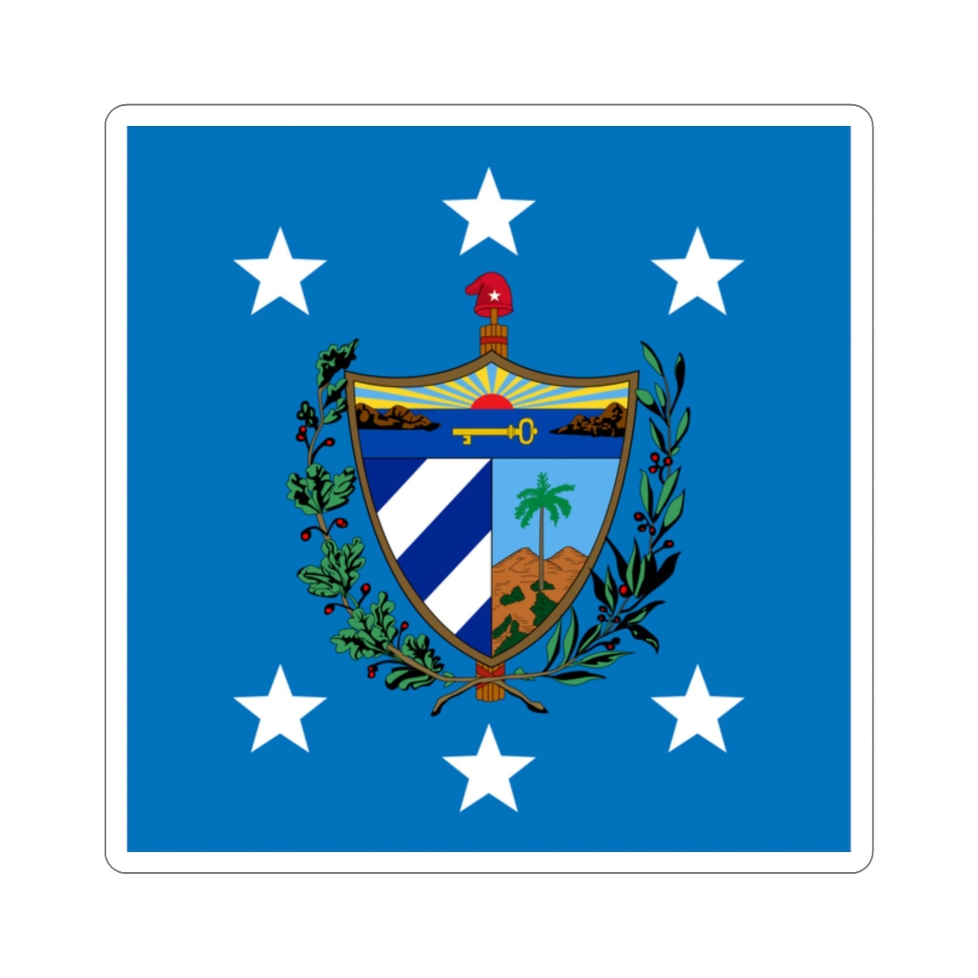 Flag of the President of Cuba STICKER Vinyl Die-Cut Decal-2 Inch-The Sticker Space