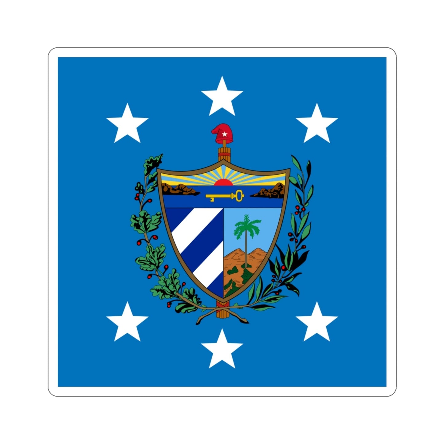 Flag of the President of Cuba STICKER Vinyl Die-Cut Decal-3 Inch-The Sticker Space