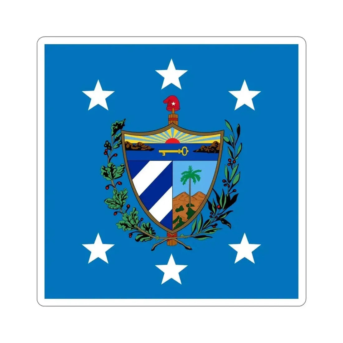 Flag of the President of Cuba STICKER Vinyl Die-Cut Decal - The Sticker Space