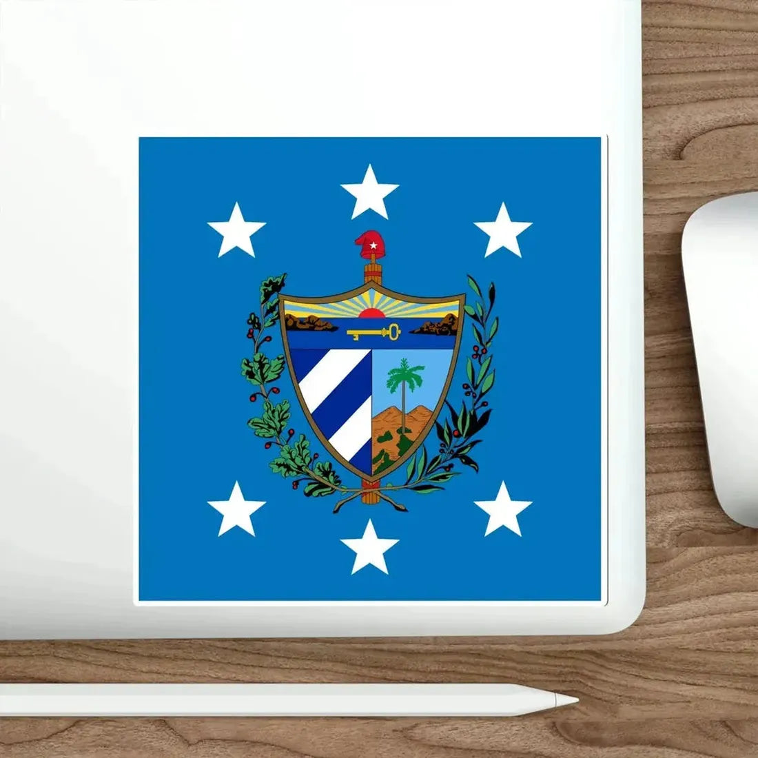 Flag of the President of Cuba STICKER Vinyl Die-Cut Decal - The Sticker Space