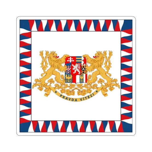 Flag of the President of Czechoslovakia 1918-1939 1945-1960 (Czech Republic) STICKER Vinyl Kiss-Cut Decal 2 Inch White - The Sticker Space