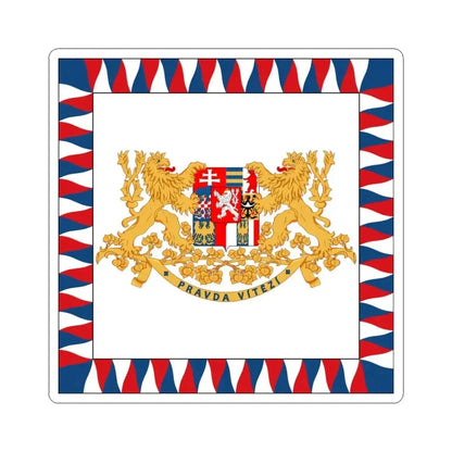 Flag of the President of Czechoslovakia 1918-1939 1945-1960 (Czech Republic) STICKER Vinyl Kiss-Cut Decal 3 Inch White - The Sticker Space
