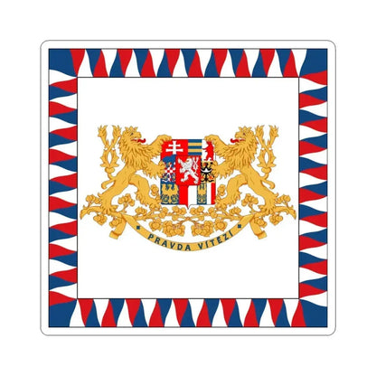 Flag of the President of Czechoslovakia 1918-1939 1945-1960 (Czech Republic) STICKER Vinyl Kiss-Cut Decal 4 Inch White - The Sticker Space