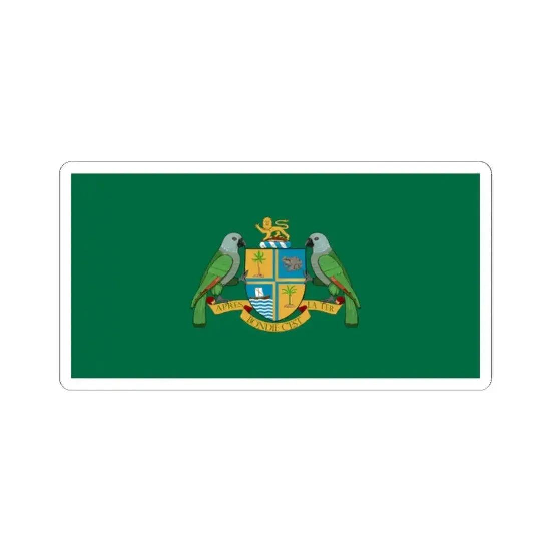 Flag of the President of Dominica (Dominica) STICKER Vinyl Kiss-Cut Decal 2 Inch White - The Sticker Space