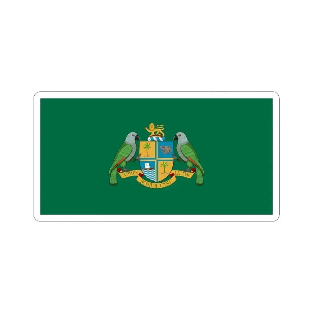 Flag of the President of Dominica (Dominica) STICKER Vinyl Kiss-Cut Decal 4 Inch White - The Sticker Space