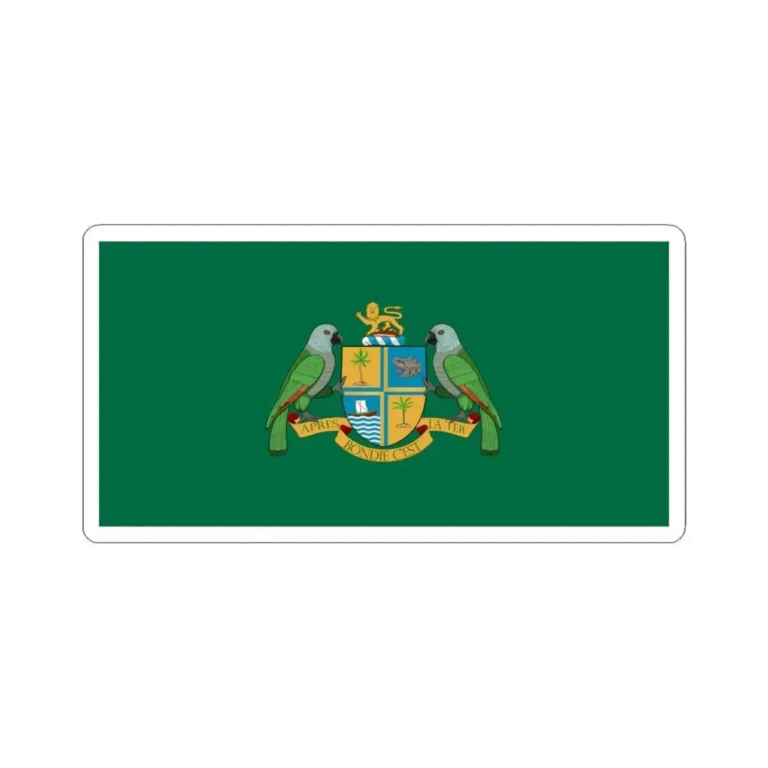 Flag of the President of Dominica (Dominica) STICKER Vinyl Kiss-Cut Decal 6 Inch White - The Sticker Space