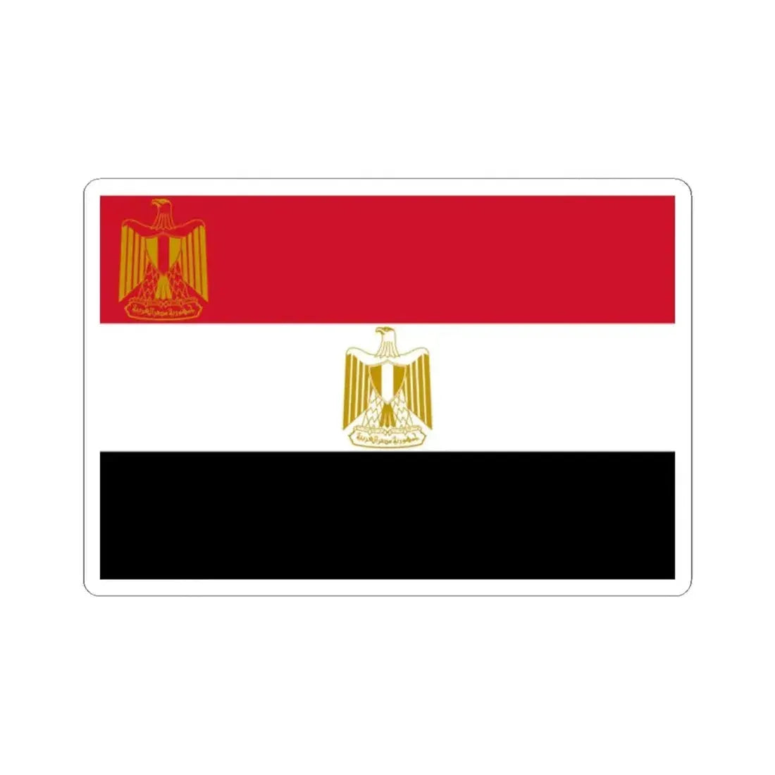 Flag of the President of Egypt (Egypt) STICKER Vinyl Kiss-Cut Decal 2 Inch White - The Sticker Space