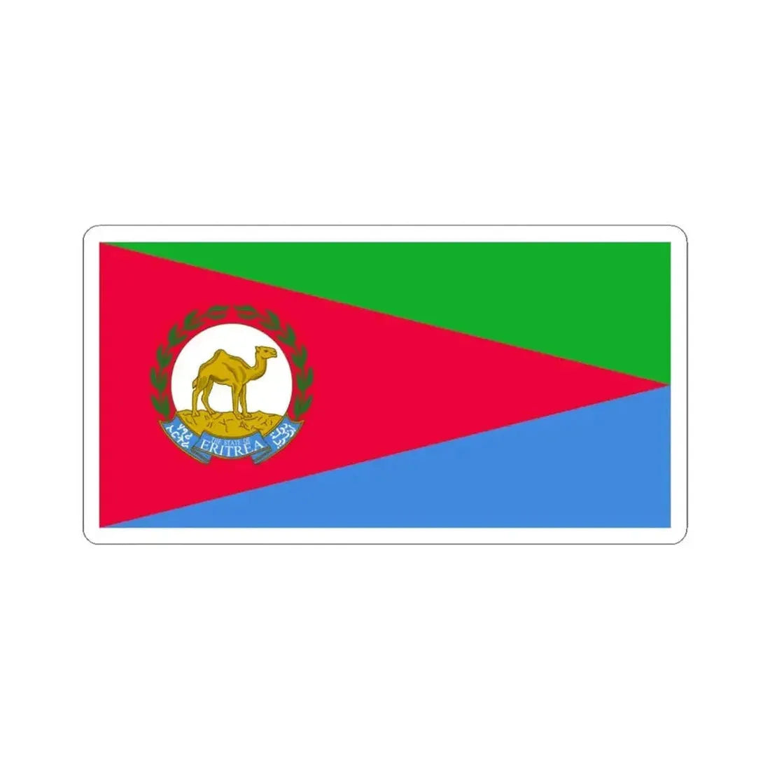 Flag of the President of Eritrea (Eritrea) STICKER Vinyl Kiss-Cut Decal 3 Inch White - The Sticker Space