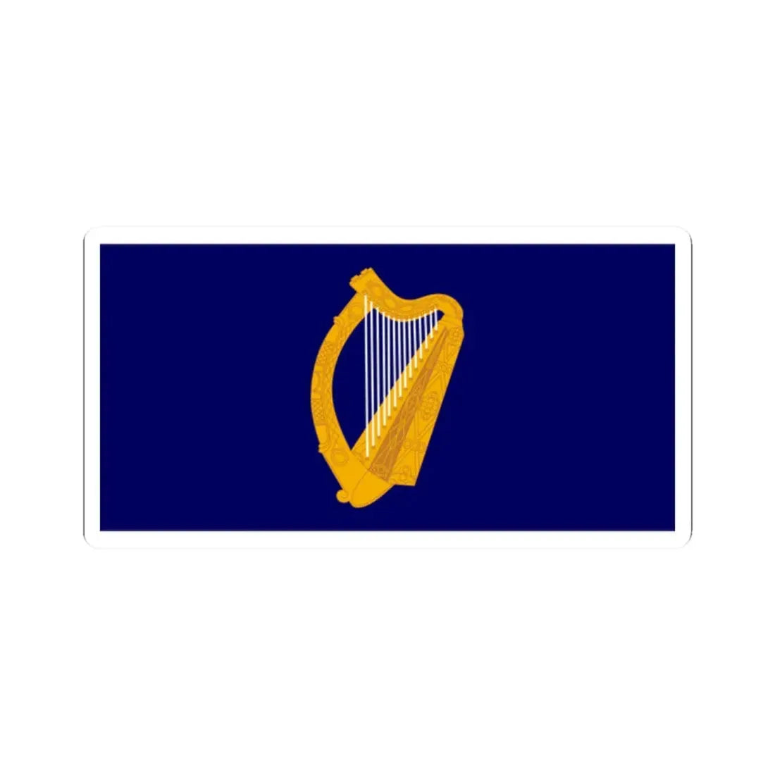 Flag of the President of Ireland (Ireland) STICKER Vinyl Kiss-Cut Decal 2 Inch White - The Sticker Space