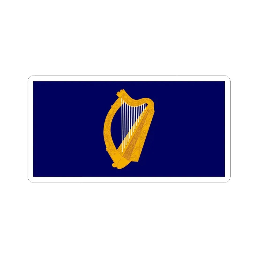Flag of the President of Ireland (Ireland) STICKER Vinyl Kiss-Cut Decal 3 Inch White - The Sticker Space