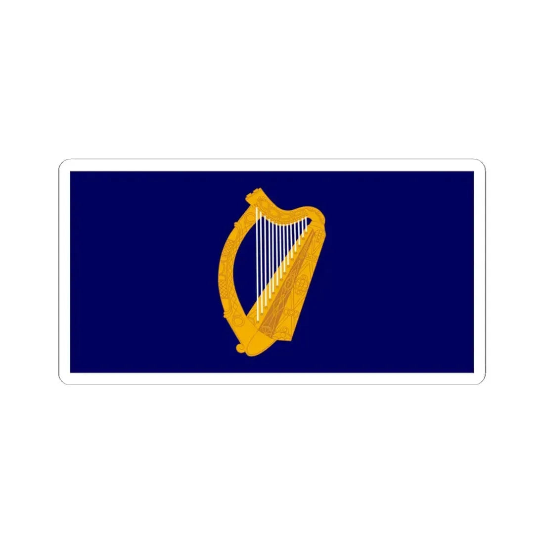 Flag of the President of Ireland (Ireland) STICKER Vinyl Kiss-Cut Decal 4 Inch White - The Sticker Space