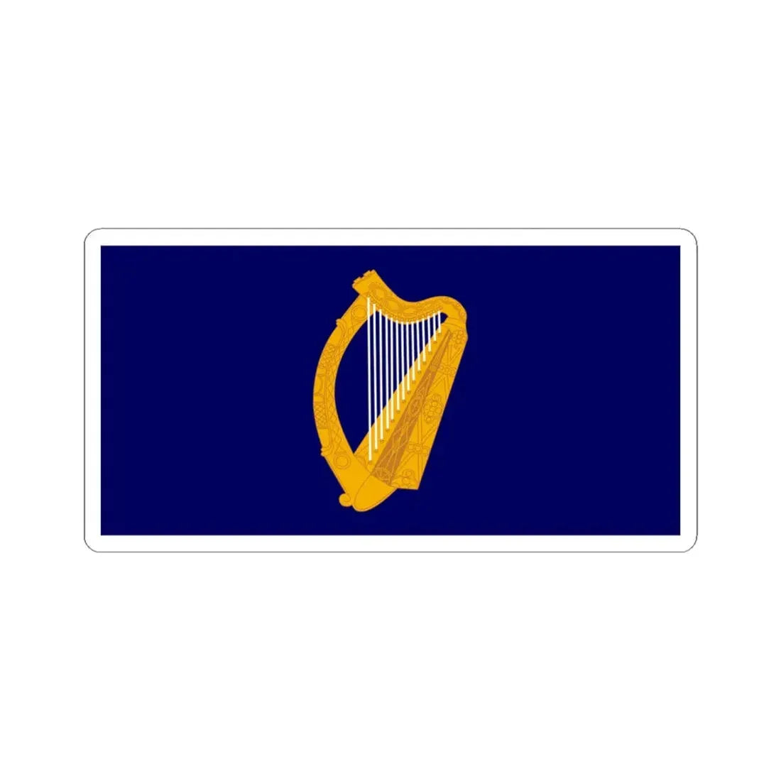 Flag of the President of Ireland (Ireland) STICKER Vinyl Kiss-Cut Decal 6 Inch White - The Sticker Space